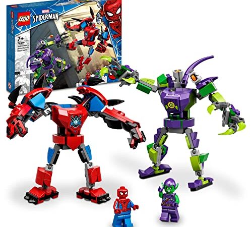 LEGO Marvel 76219 Spider-Man et Le Bouffon Vert, Le Combat des Robots, Jouet de Construction pour Enfants de 7 Ans et Plus, avec Figurine