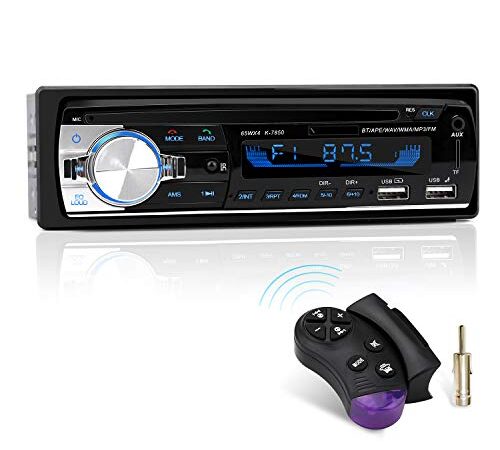 Autoradio Bluetooth, CENXINY 1 DIN Radio Voiture Récepteur avec Lecteur MP3 WMA FM Télécommande, Deux USB Port,Main Libre Stéréo 4 x 65W Soutien iOS, Android (Non RDS/CD)