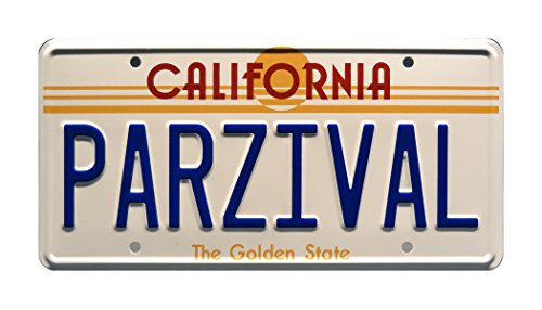 Ready Player One | PARZIVAL | Metal Stamped License Plate