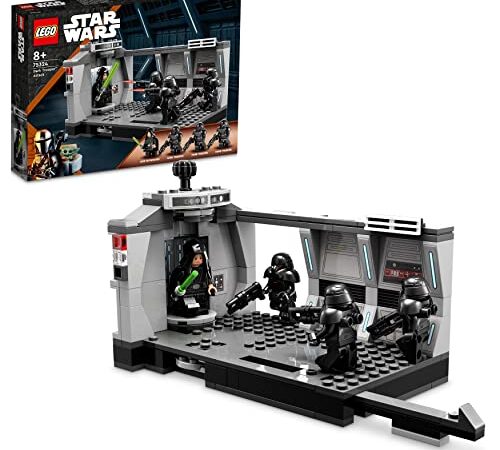 Lego 75324 Star Wars L'Attaque des Dark Troopers, Jouet Mandalorian à Construire avec Minifigure Luke Skywalker et Son Sabre Laser