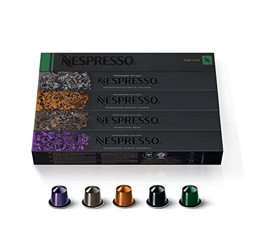 Nespresso Original - Assortiment Top Sélection Ispirazione Italiana & Espresso 50 Capsules - 10x Ristretto, 10x Arpeggio, 10x Roma, 10x Livanto, 10x Capriccio