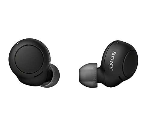 Sony WF-C500 - Ecouteur bluetooth sans fil - Jusqu'à 20h d'autonomie avec le boîtier de charge - Compatible assistants vocaux - Micro intégré appels mains libres - Connexion Bluetooth stable - Noir