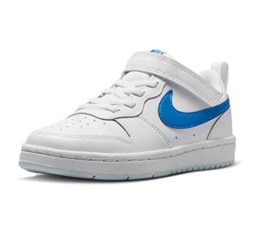 Nike Chaussures Court Borough Low 2 (PSV) CODE BQ5451-123, Blanc/bleu, 30 EU