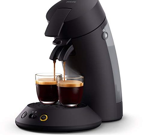Philips SENSEO OriginalPlus - Machine à café àdosettes, Sélecteur d'intensité, Technologie Booster d'arômes, Noir (CSA210/61)