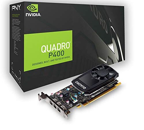 PNY Quadro P400 DVI Professional Graphic Card 2GB GDDR5 PCI Express 3.0 x16, Single Slot, 3x Mini-DisplayPort, 5K Support, Ultra-quiet active fan