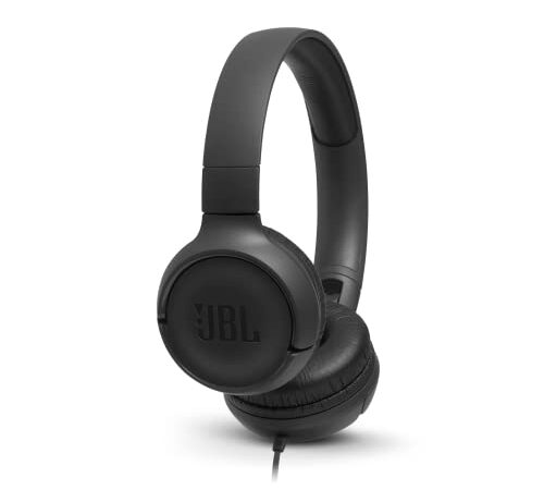 JBL Tune500 - Casque supra-auriculaire -Écouteurs filaire - Léger et pliable - Avec commande mains libres - Noir