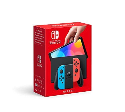 NINTENDO Switch Console - OLED Model - Neon Blue/Neon Red (UK) (Switch)